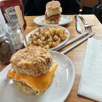 Bomb Biscuit - Hot honey chicken biscuit, potatoes, and the ultimate classic - Breakfast & Brunch Near Me - Atlanta, Georgia