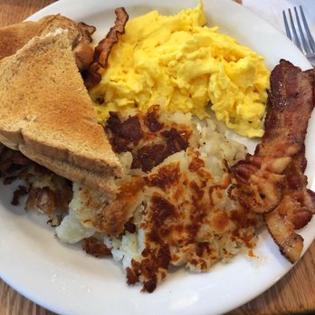 Crystal Restaurant - Scrambled eggs, home fries, bacon, and wheat toast - Breakfast & Brunch Near Me - Rehoboth Beach, Delaware