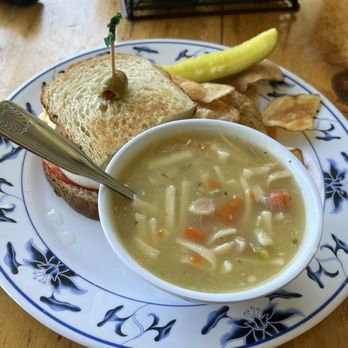 True Blue Golf Course - Soup & half sandwich combo feat egg salad & chicken noodle - Golf Near Me - Pawleys Island, South Carolina