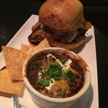 Fronk's - Spicy Mother Clucker and smoked sausage chili. Dinner 6/16/2016 - Burgers Near Me - Bellflower, California
