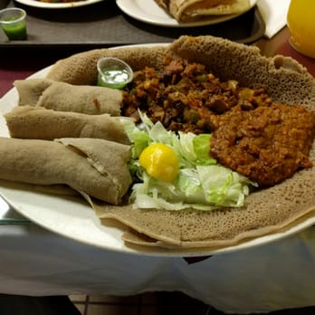Madina Restaurant - Tibi with traditional bread - Ethiopian Near Me - Stone Mountain, Georgia