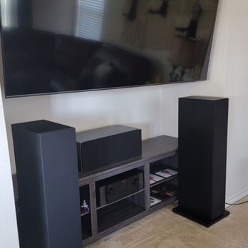 World Wide Stereo - 75inch Samsung on articulating mount, Marantz receiver, and two Bowers and Wilkins towers. - Electronics Near Me - Montgomeryville, Pennsylvania World Wide Stereo - 75inch Samsung on articulating mount, Marantz receiver, and two Bowers and Wilkins towers. - Electronics Near Me - Montgomeryville, Pennsylvania