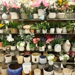 TJ Maxx - A great place to find quality flower pots and artificial arrangements.