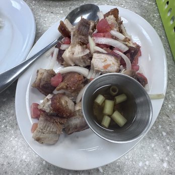 Julie'Z Restaurant - Lechon kawali (use the sauce, it's so good!!) - Filipino Near Me - Kapolei, Hawaii Julie'Z Restaurant - Lechon kawali (use the sauce, it's so good!!) - Filipino Near Me - Kapolei, Hawaii
