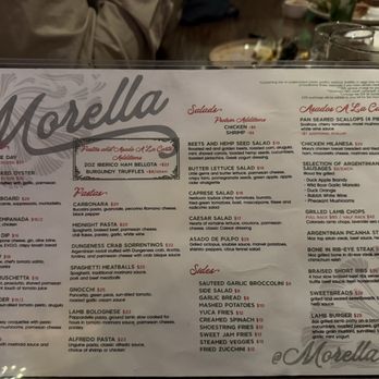 Morella - Menu - Italian Near Me - San Francisco, California