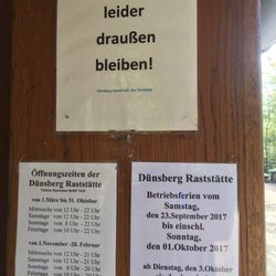 Dünsbergraststätte - Grrrrrr- Nicht nett - Not nice. Closed for vacation.