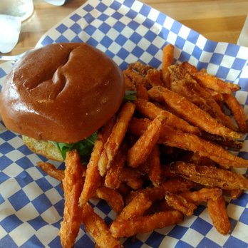 Stacked & Folded - Evanston - ~$10.50 Duck bacon sandwich and sweet potato fries! Everything was amazing! - New American Near Me - Evanston, Illinois Stacked & Folded - Evanston - ~$10.50 Duck bacon sandwich and sweet potato fries! Everything was amazing! - New American Near Me - Evanston, Illinois
