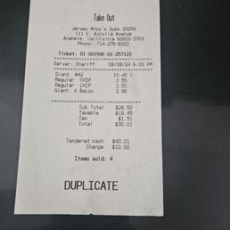 Reciept Reciept