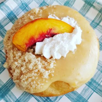 Revolution Doughnuts - Peaches and cream doughnut. - Donuts Near Me - Decatur, Georgia