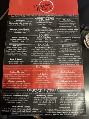 Menu photo 7 Mad Dog and Cat's Steak, Seafood, and Spirits Weldon Spring, MO