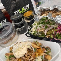 Chicken Shawarma plate on fries