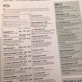 Bella Italia - Menu - Italian Near Me - Blackpool, LAN