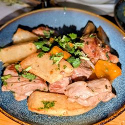 Mrs Georgia - Family-Style Pork ($20): Roast Pork w.Potatoes, Onions, Garlic, Tomatoes & Cilantro