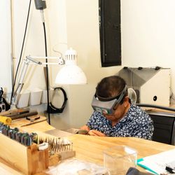 Pure Life Handcrafted Jewelry - Fabricated in our Tempe Studio- Lead bench jewelry Iganacio