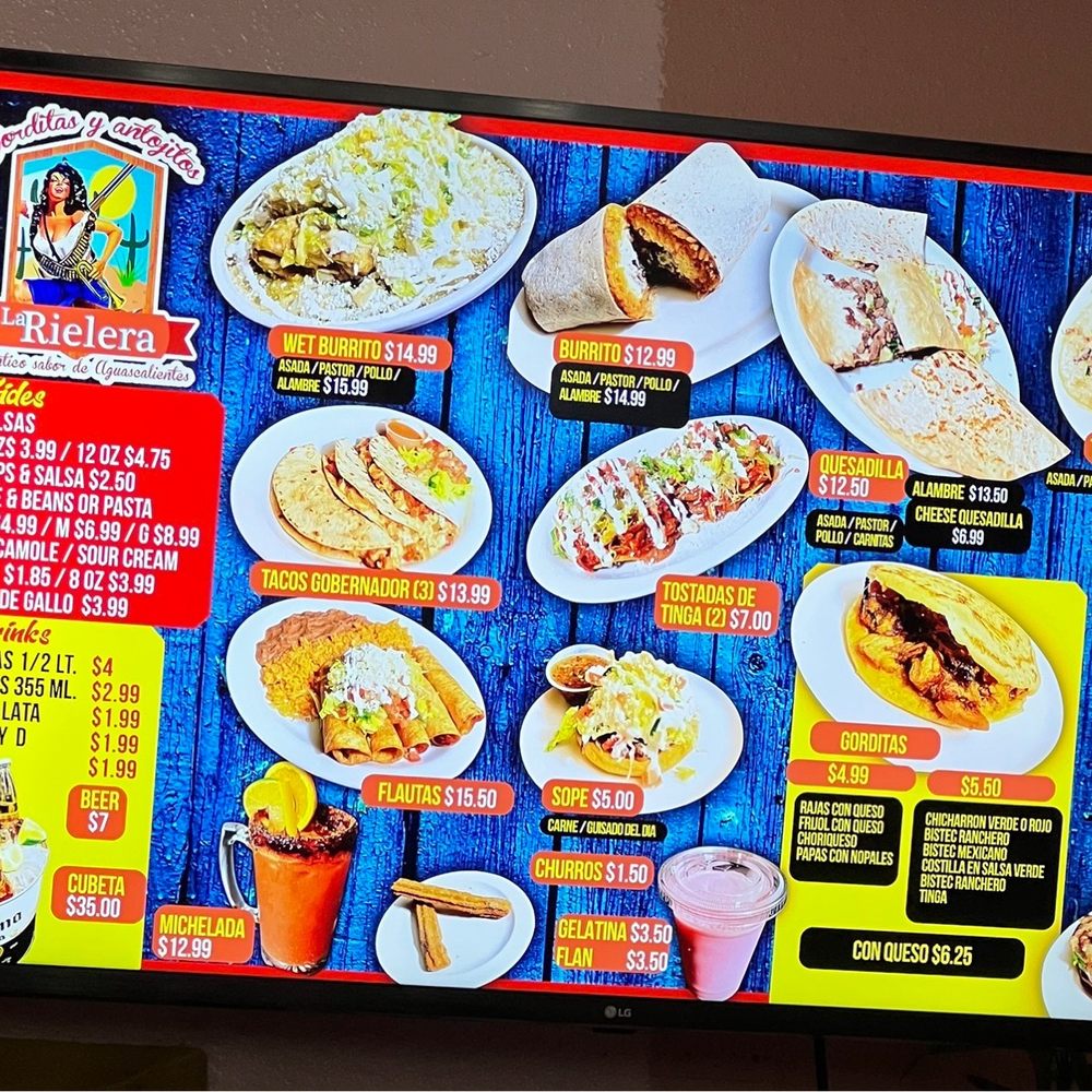 La Rielera - a menu for a mexican restaurant - Mexican Near Me - Seattle, Washington La Rielera - a menu for a mexican restaurant - Mexican Near Me - Seattle, Washington
