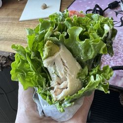Makepeace Farms - Turkey and Avocado Wrap, no bread, lettuce and extra mayo.