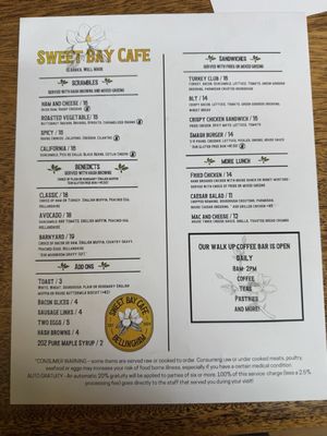 Menu photo 1 Sweet Bay Cafe Bellingham, WA