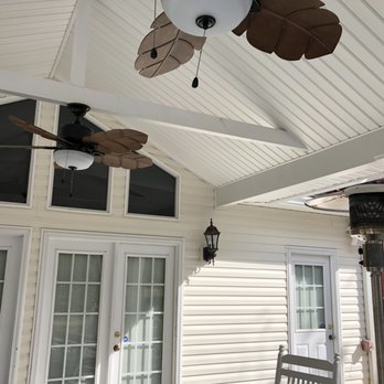 Carolina Gold Construction - soffit ceiling and fans on A frame patio cover - General Contractors Near Me - Columbia, South Carolina Carolina Gold Construction - soffit ceiling and fans on A frame patio cover - General Contractors Near Me - Columbia, South Carolina