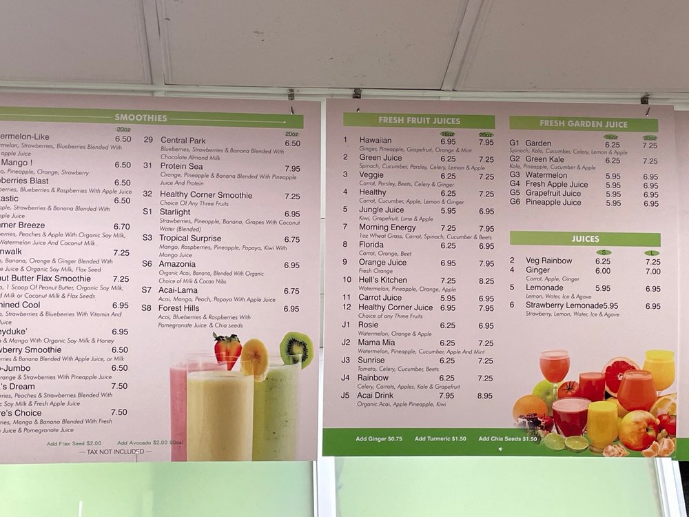 HEALTHY CORNER JUICE BAR Updated July 2024 32 Photos & 53 Reviews