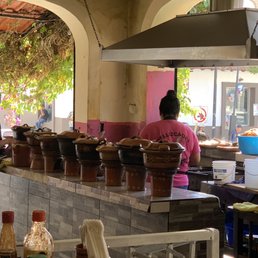 All the food is cooked on traditional clay pots.