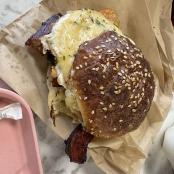 Knead Bakehouse + Provisions - Bacon egg sandwhich - Bakeries Near Me - St. Louis, Missouri Knead Bakehouse + Provisions - Bacon egg sandwhich - Bakeries Near Me - St. Louis, Missouri