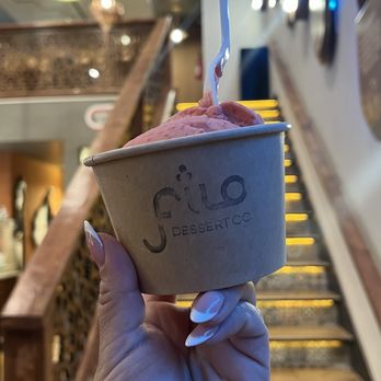 Filo Dessert - strawberry icecream ALL fresh ingredients - Desserts Near Me - Orange, California Filo Dessert - strawberry icecream ALL fresh ingredients - Desserts Near Me - Orange, California