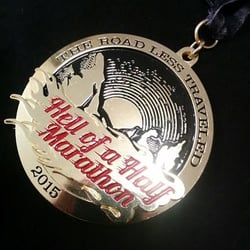 Hell of a Half Marathon - 2015 Half Marathon finisher medal.
