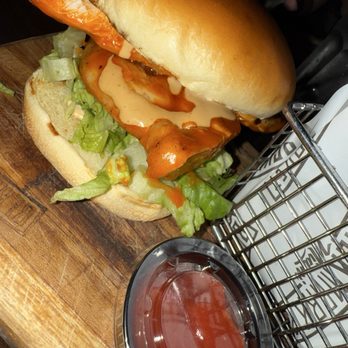 Black Market Miami - Spicy chicken burger - Sports Bars Near Me - Miami, Florida