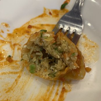 Kathmandu Curry and Bar - Vegetarian momo with chili sauce - Himalayan/Nepalese Near Me - Houston, Texas Kathmandu Curry and Bar - Vegetarian momo with chili sauce - Himalayan/Nepalese Near Me - Houston, Texas