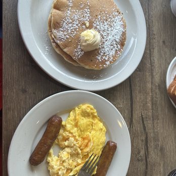 Pops Diner - Pancake combo- sausage and eggs with cheese - Diners Near Me - Chesapeake, Virginia Pops Diner - Pancake combo- sausage and eggs with cheese - Diners Near Me - Chesapeake, Virginia