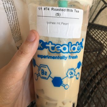 Milk Tea Lab - Roasted milk tea with lychee flavor and half boba half lychee jelly my go to yum! - Coffee & Tea Near Me - Pleasant Hill, California Milk Tea Lab - Roasted milk tea with lychee flavor and half boba half lychee jelly my go to yum! - Coffee & Tea Near Me - Pleasant Hill, California