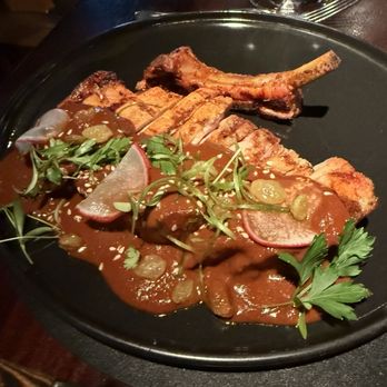 Bludorn - Smoked pork chop - New American Near Me - Houston, Texas