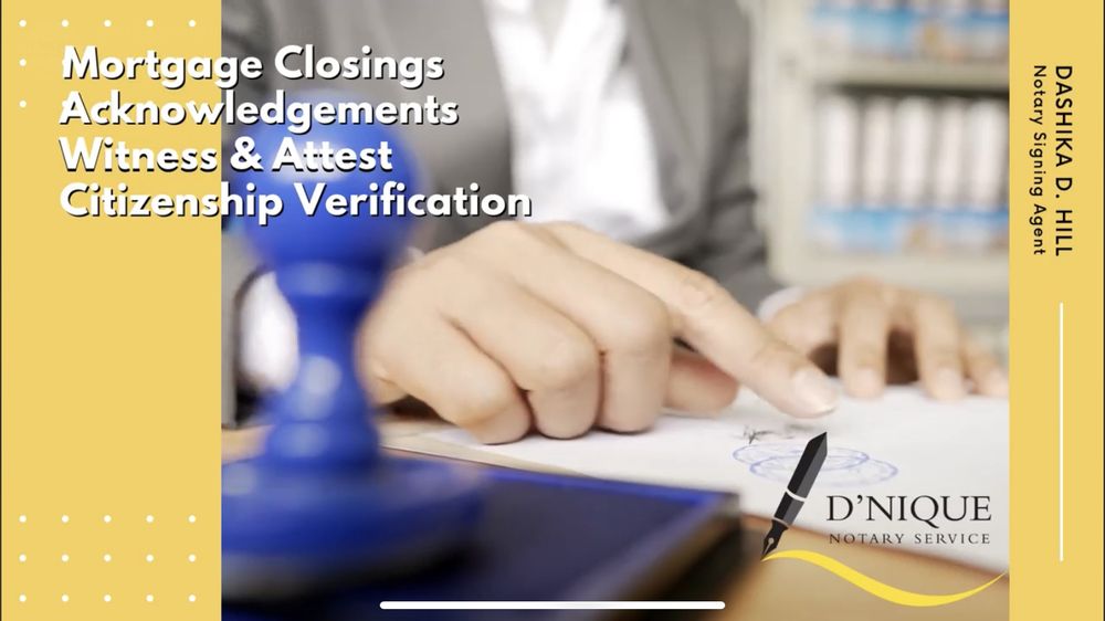 DNIQUE NOTARY SERVICE Updated July 2024 Detroit, Michigan