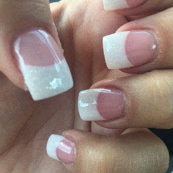 Diva Nails & Spa - Thank you Mindi for the pink and white glitter set. Exactly what I wanted! - Nail Salons Near Me - Fresno, California
