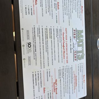 Matt's Fish Camp Lewes - Menu - Seafood Near Me - Lewes, Delaware Matt's Fish Camp Lewes - Menu - Seafood Near Me - Lewes, Delaware