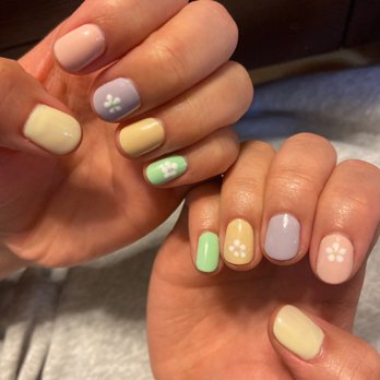 Z Nails & Spa - Pastel-Easter shellac nails! - Nail Salons Near Me - Clackamas, Oregon