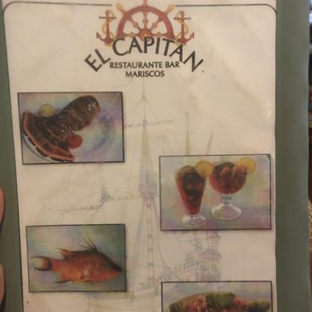 El Capitán - Menu front - Seafood Near Me - Tulum, ROO