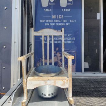 Neighbor Coffee and Friends - Cute Dog Treat Rocking Chair - Coffee & Tea Near Me - Austin, Texas
