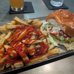 $25 diner burger and fries. $25 diner burger and fries.