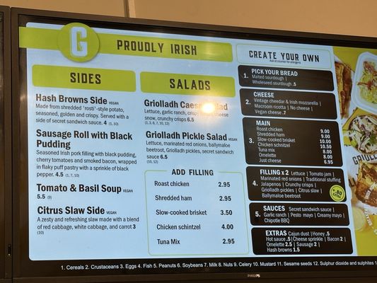 Menu photo 1 Griolladh Dublin 8, D Menu photo 1 Griolladh Dublin 8, D