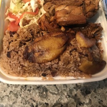 Tracey's Belizean Restaurant - Cabbage salad with plantains, chicken & Rice & beans - Caribbean Near Me - Los Angeles, California Tracey's Belizean Restaurant - Cabbage salad with plantains, chicken & Rice & beans - Caribbean Near Me - Los Angeles, California