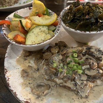 Ramble Creek Grill - Chicken Marsala with Collard Greens & Sauteed Vegetables - Steakhouses Near Me - Richmond, Texas Ramble Creek Grill - Chicken Marsala with Collard Greens & Sauteed Vegetables - Steakhouses Near Me - Richmond, Texas