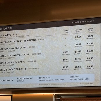CHAGEE Modern Tea House - menu from September 2025 - Coffee & Tea Near Me - Los Angeles, California CHAGEE Modern Tea House - menu from September 2025 - Coffee & Tea Near Me - Los Angeles, California
