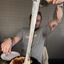 Check out that cheese pull!