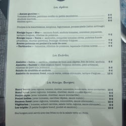 Kouign Palace - La carte