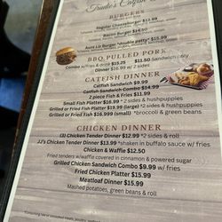 Trudie’s Catfish Cabin - Menu
