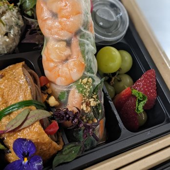Chubby Fingers Catering - Second Lunch Box - that spring roll and Yubu pouch!! - Caterers Near Me