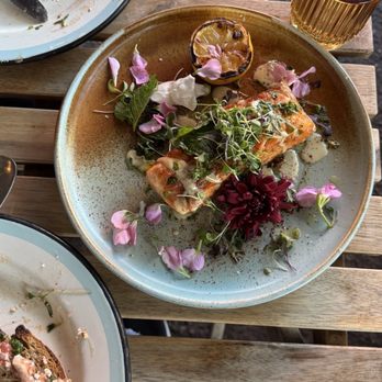 Le Great Outdoor - Salmon fillet - Mediterranean Near Me - Santa Monica, California Le Great Outdoor - Salmon fillet - Mediterranean Near Me - Santa Monica, California