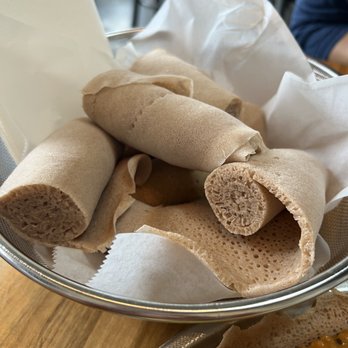 Cafe Colucci - Injera, this was the right amount needed for 2 samplers. - Ethiopian Near Me - Oakland, California Cafe Colucci - Injera, this was the right amount needed for 2 samplers. - Ethiopian Near Me - Oakland, California