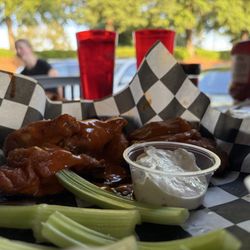 Wild Wing Cafe - Hot Buffalo extra wet chicken 10 Piece Wings with that rib ticklin sauce